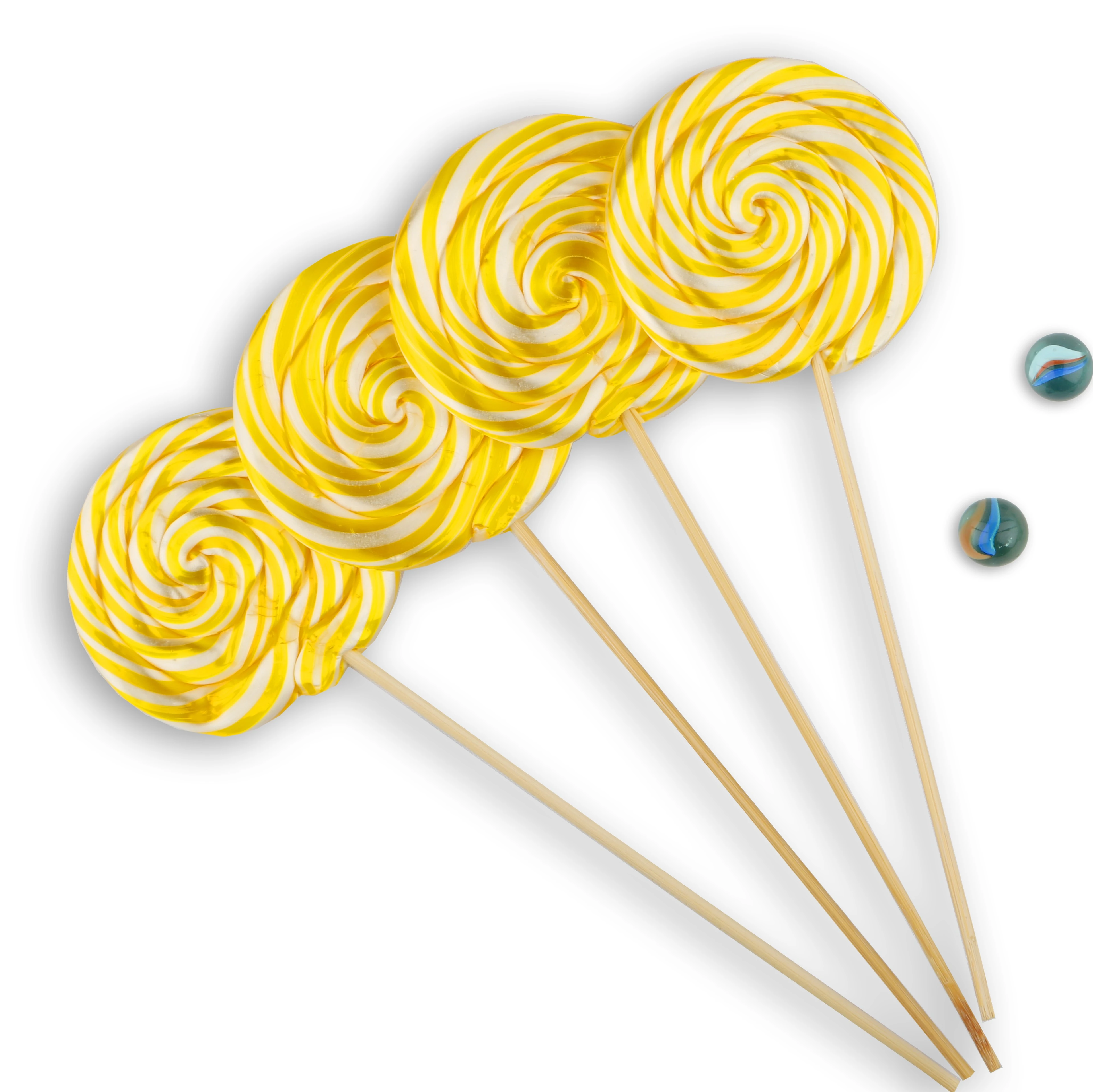 12 ADET SOSYETE LOLİPOP SARI BEYAZ